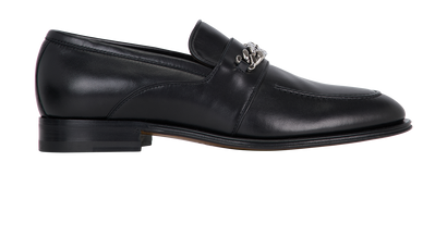 Gucci Interlocking G Chain Loafers, &pound;295, Shoes, Black, Leather, Front view