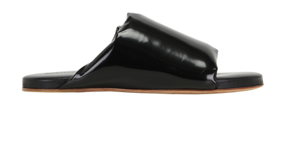 Bottega Veneta Cushion Flats, &pound;295, Shoes, Black, Leather, Front view