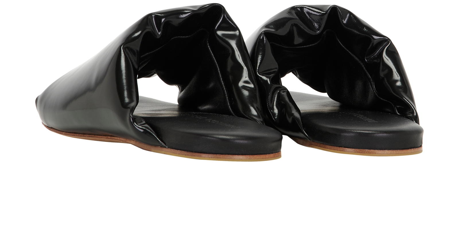 Bottega Veneta Cushion Flats, &pound;295, Shoes, Black, Leather, Back view