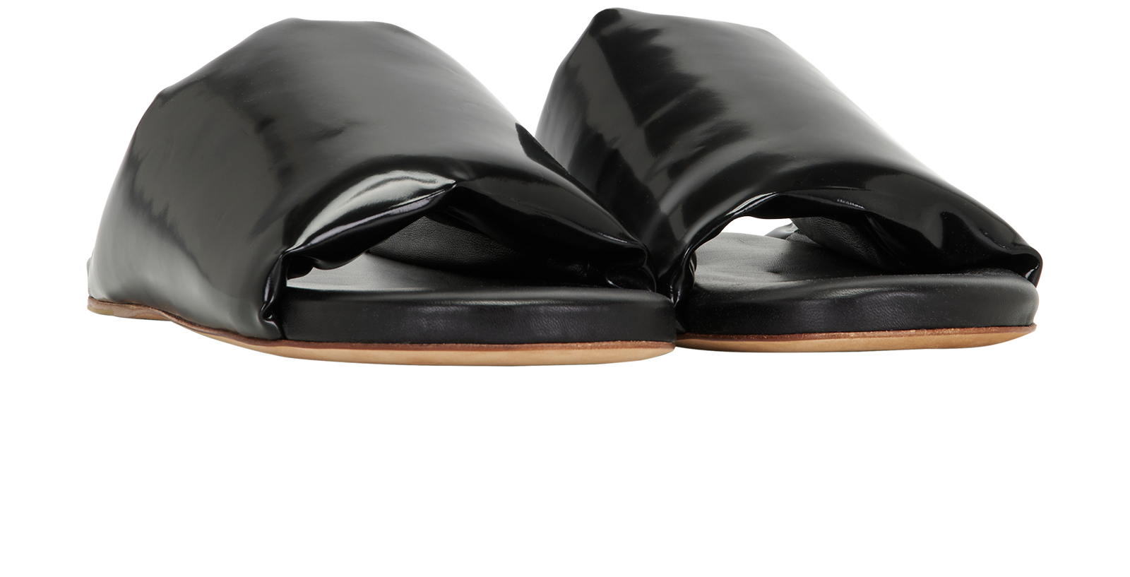 Bottega Veneta Cushion Flats, &pound;295, Shoes, Black, Leather, Side view
