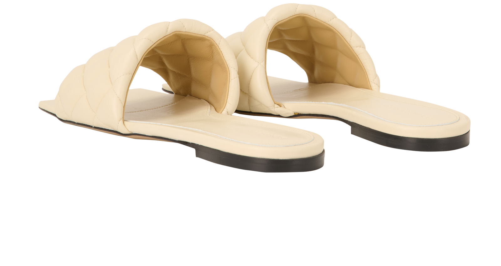 Bottega Veneta Quilted Flats, &pound;250, Shoes, Cream, Leather, Back view