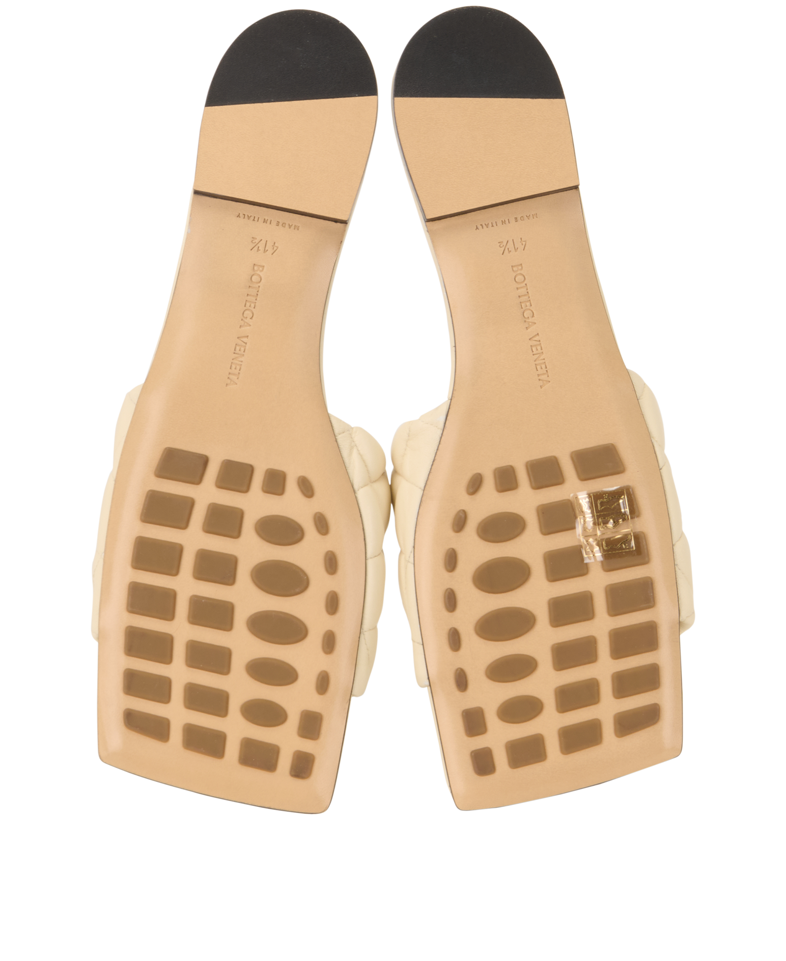 Bottega Veneta Quilted Flats, &pound;250, Shoes, Cream, Leather, Top view