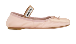 Miu Miu Satin Ballet Flats, Fabric, Pink, UK6, B/DB, 3*