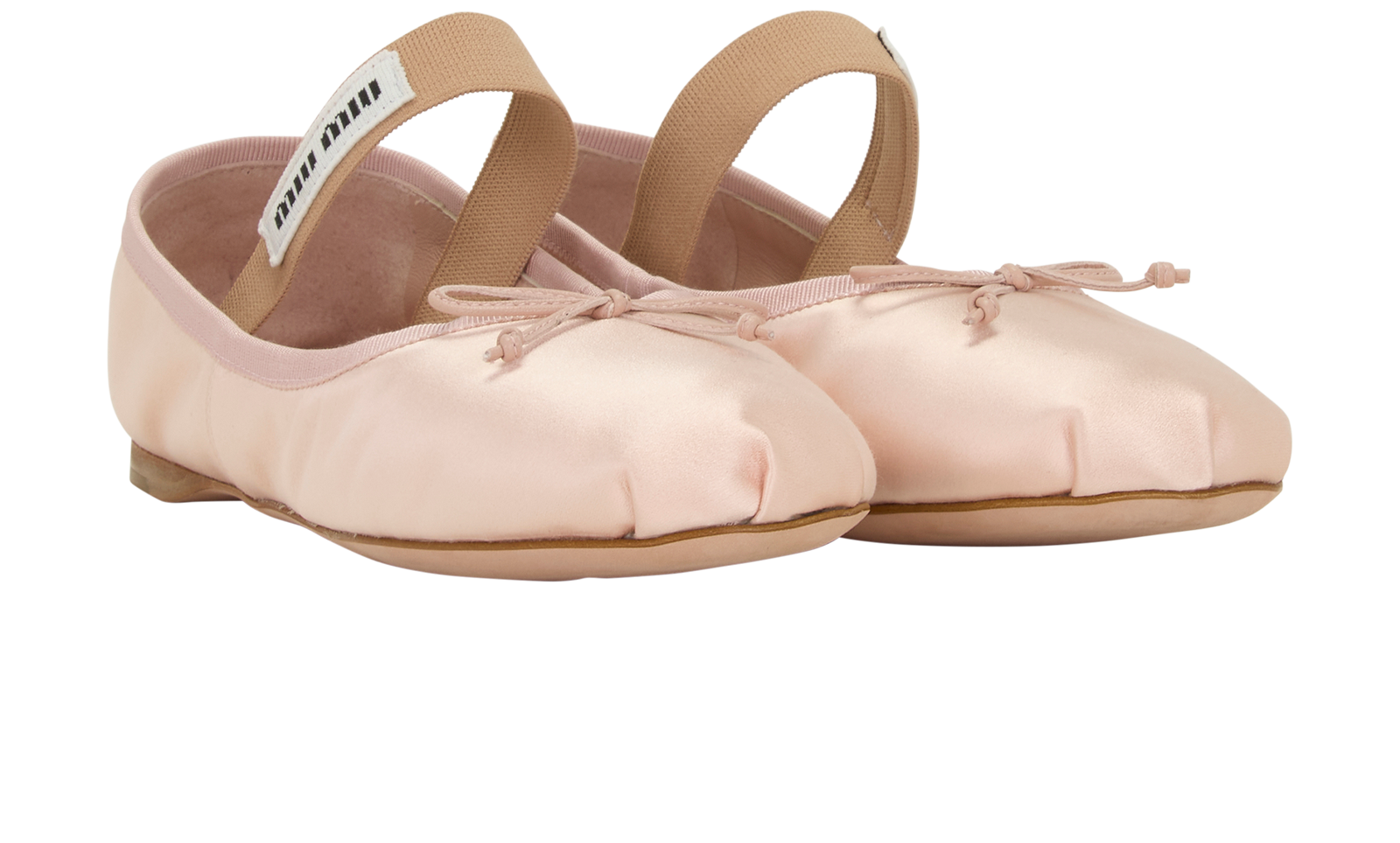 Miu Miu Satin Ballet Flats, &pound;595, Shoes, Pink, Satin, Side view