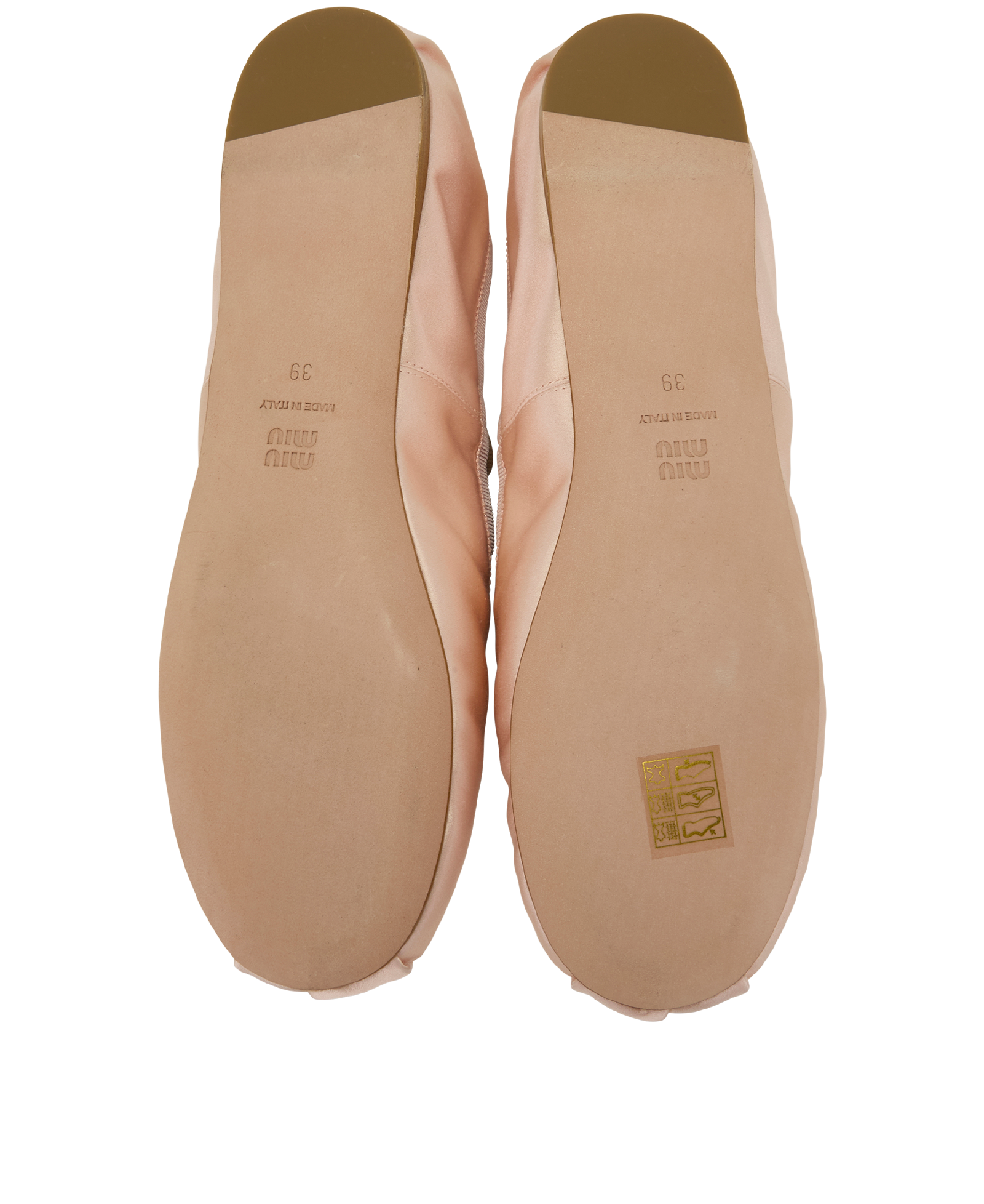Miu Miu Satin Ballet Flats, &pound;595, Shoes, Pink, Satin, Top view