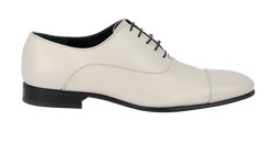 Salvatore Ferragamo Lace Up Dress Shoes, Mens, Leather, White,UK7,DB/B,2*