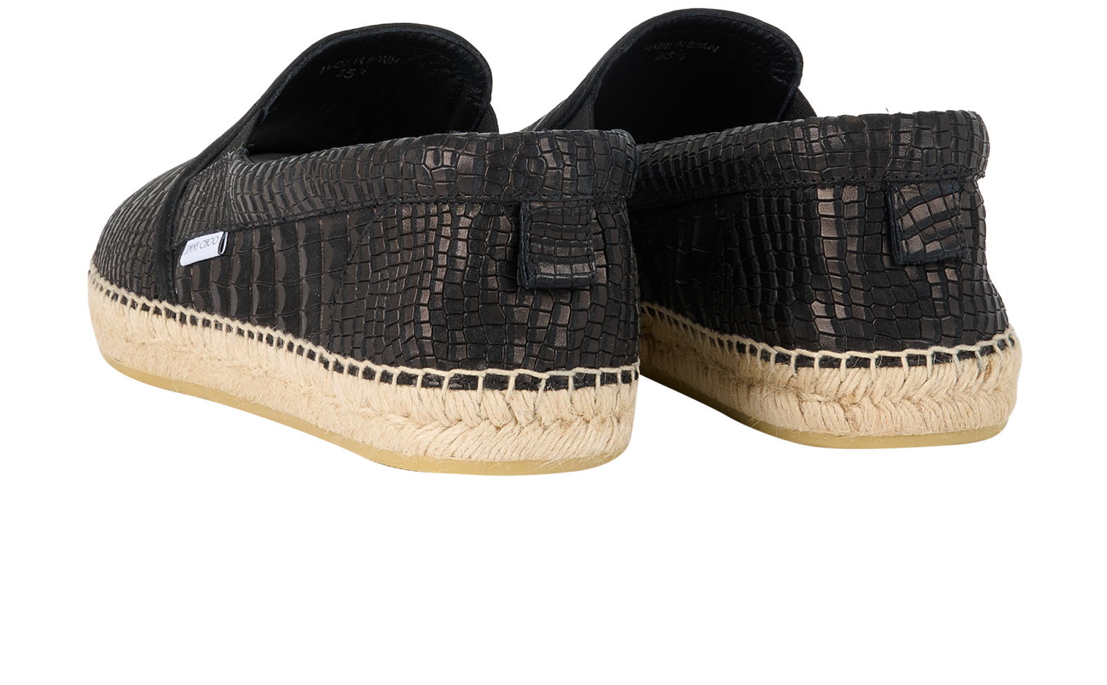 Jimmy Choo Vlad Espadrilles, &pound;195, Shoes, Black, Leather, Back view