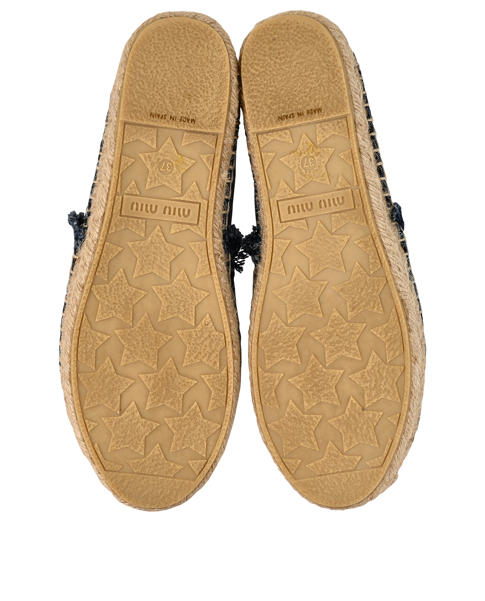 Miu Miu Platform Espadrille, &pound;250, Shoes, Blue, Denim, Top view