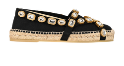 Gucci Pepita Espadrilles, Canvas/Crystals, Black, UK5, B/DB, 3*