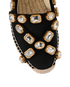 Gucci Pepita Espadrilles, £220, Shoes, Black, Canvas/Crystal, Other view
