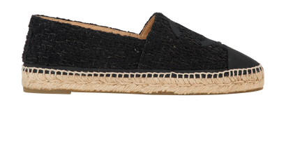 Chanel CC Espadrilles, &pound;520, Shoes, Black, Tweed, Front view