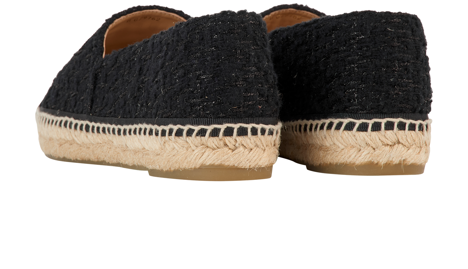 Chanel CC Espadrilles, &pound;520, Shoes, Black, Tweed, Back view