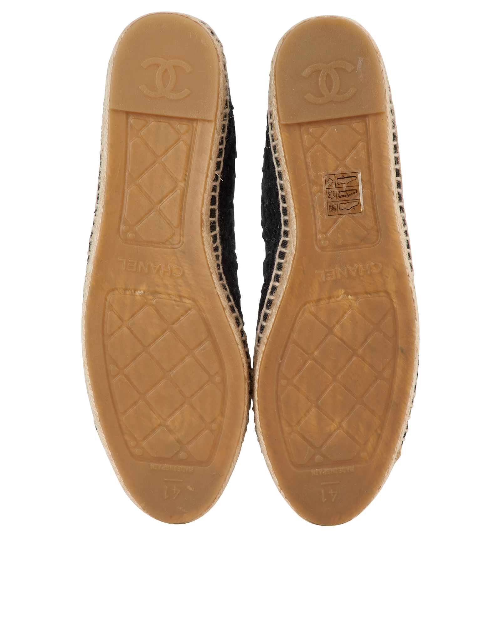 Chanel CC Espadrilles, &pound;520, Shoes, Black, Tweed, Top view