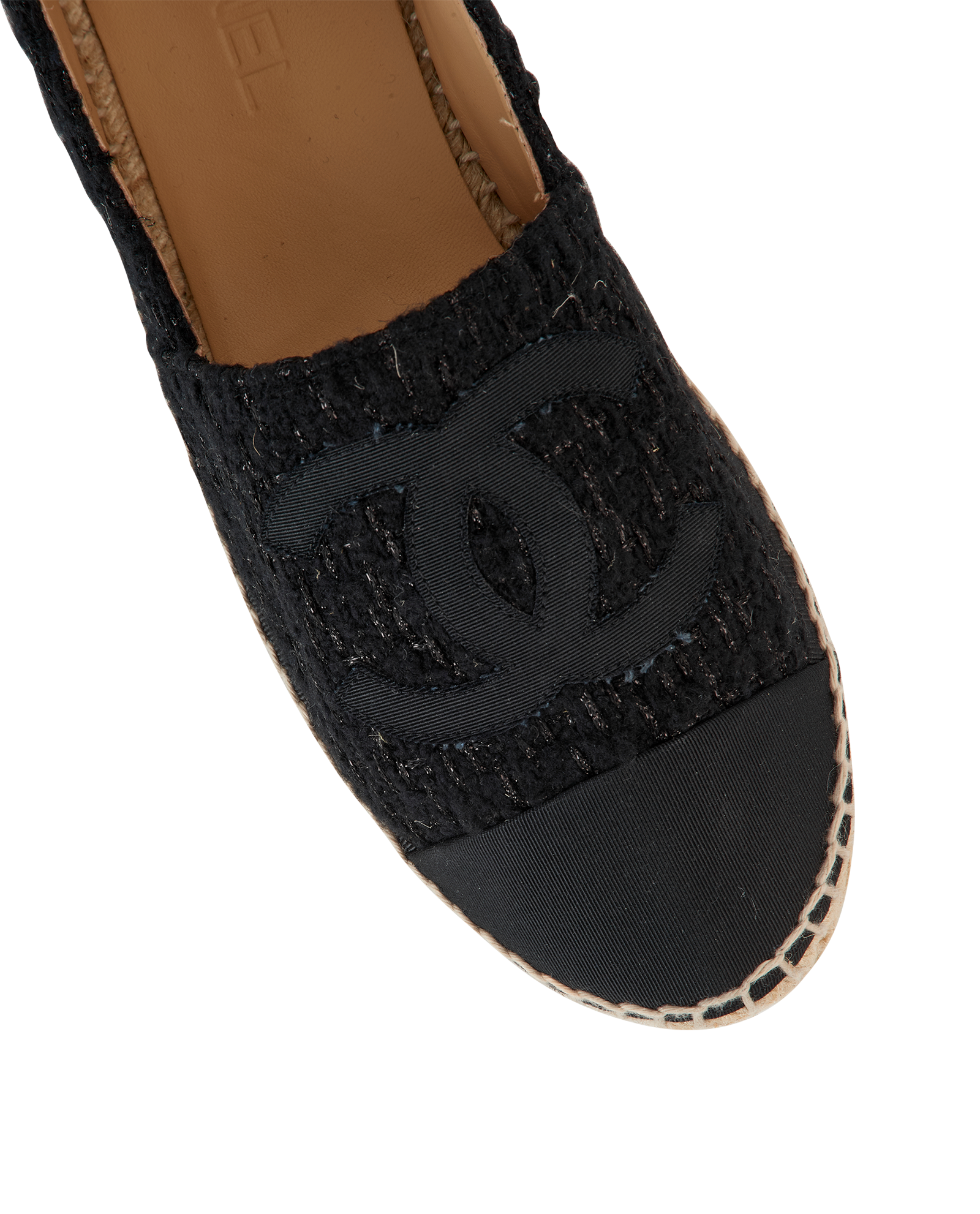 Chanel CC Espadrilles, &pound;520, Shoes, Black, Tweed, Other view