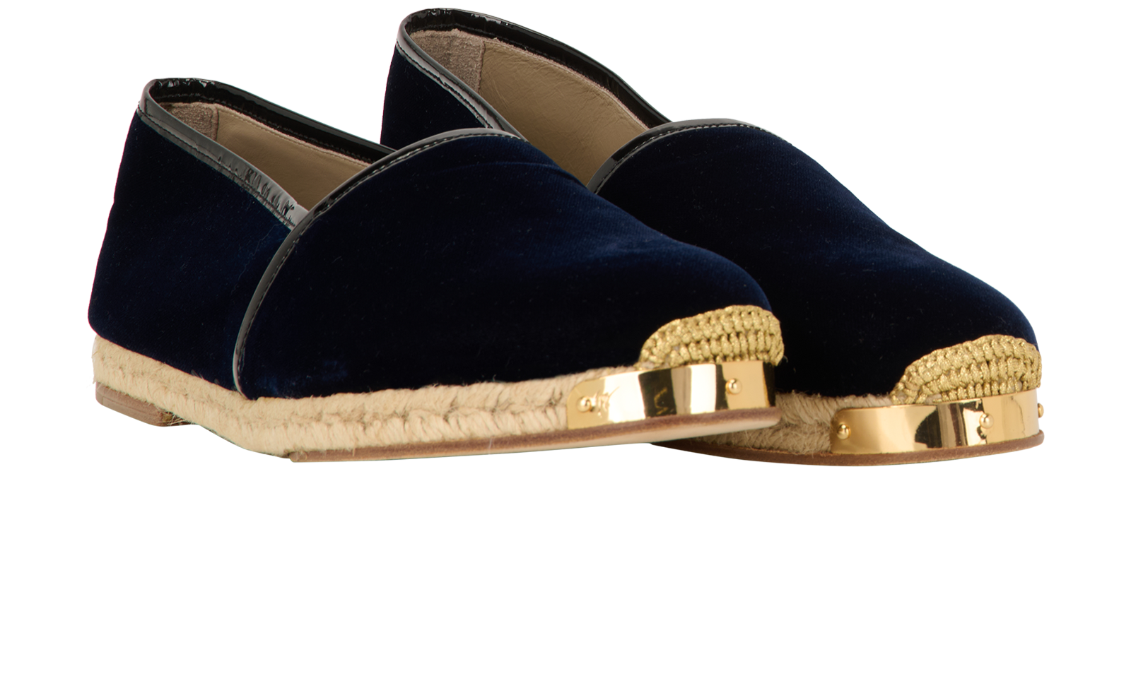 Giuseppe Zanotti Espadrilles, &pound;90, Shoes, Navy, Raffia/Velvet, Side view