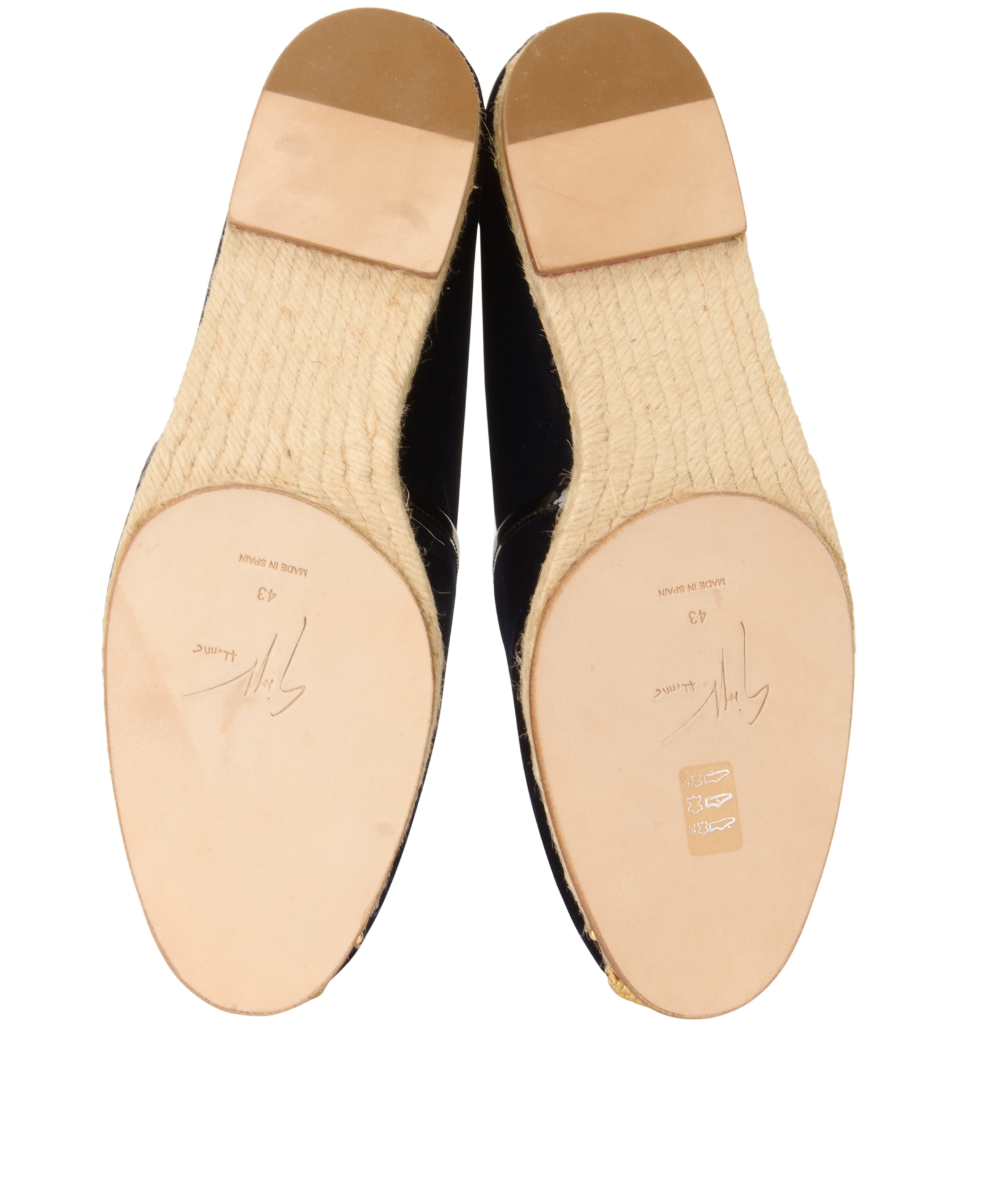Giuseppe Zanotti Espadrilles, &pound;90, Shoes, Navy, Raffia/Velvet, Top view