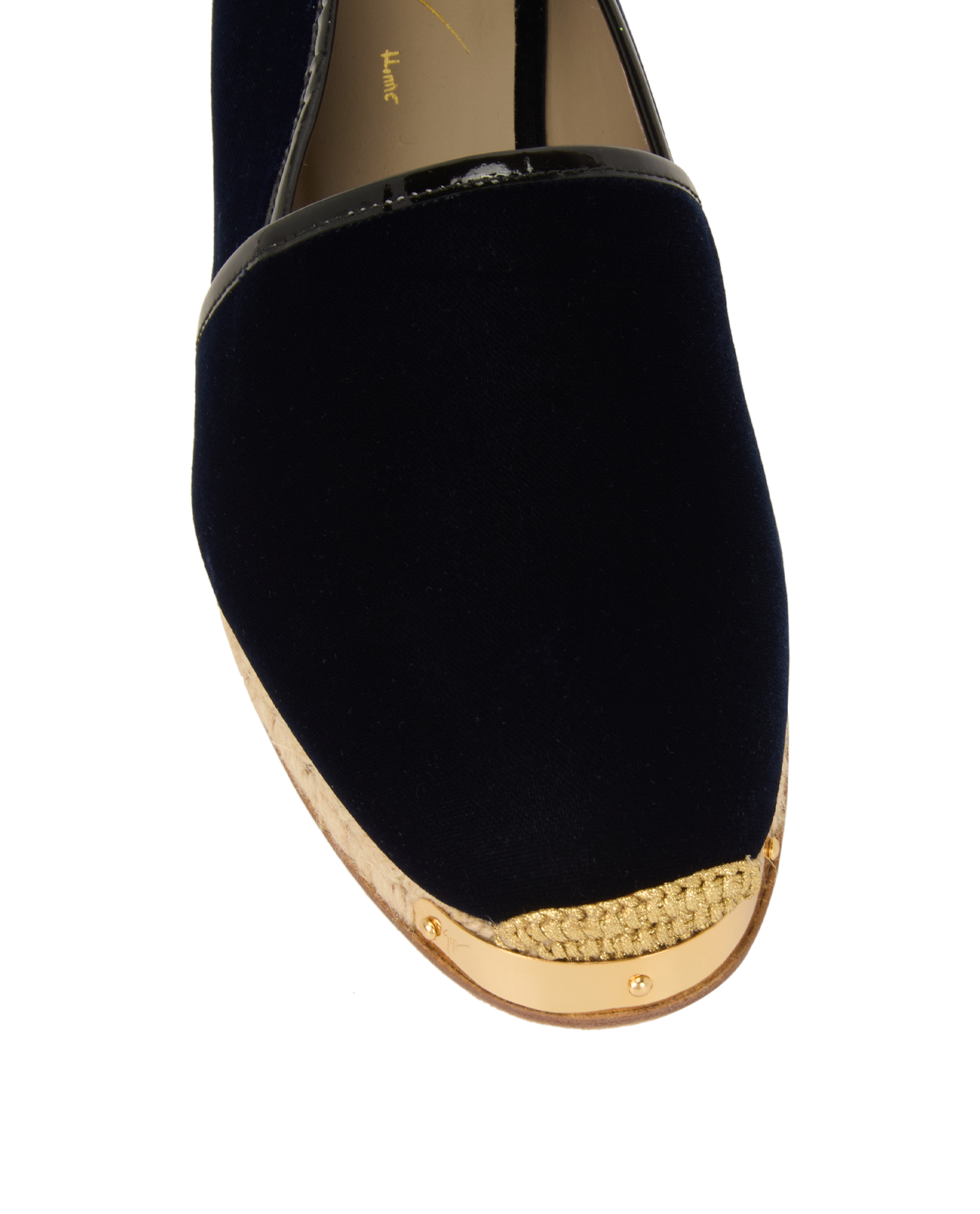 Giuseppe Zanotti Espadrilles, &pound;90, Shoes, Navy, Raffia/Velvet, Other view