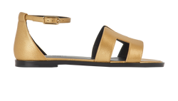 Hermes Santorini Sandals, Leather, Gold, UK4, B/DB/RCT, 3*