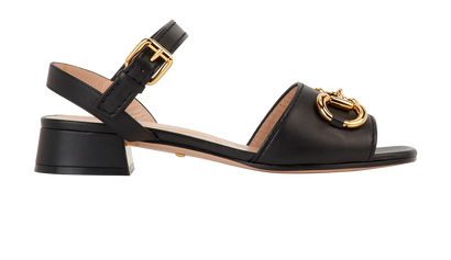 Gucci Horsebit Sandals, &pound;295, Shoes, Black, Leather, Front view