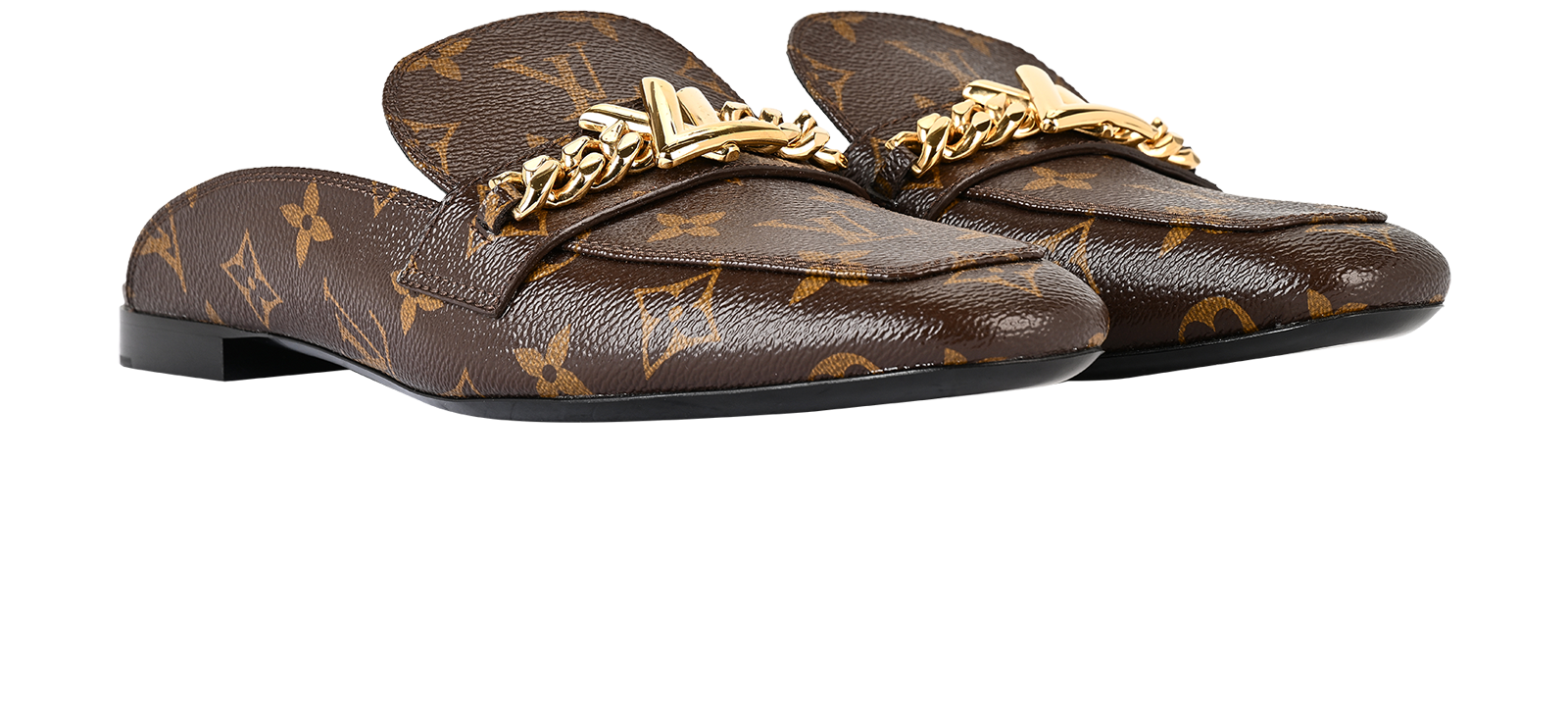 Louis Vuitton Upper Case Mules, &pound;450, Shoes, Brown, Canvas, Side view