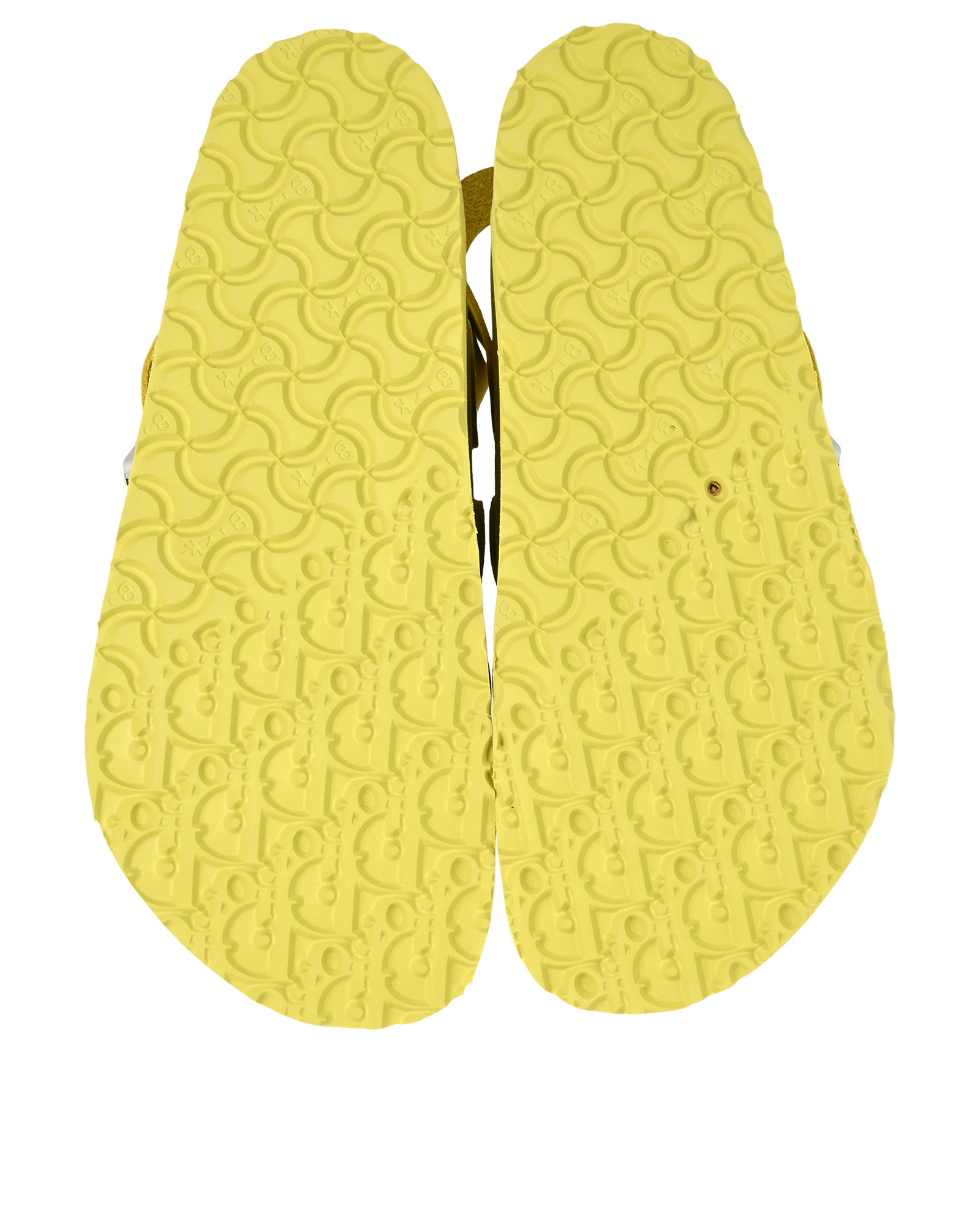 Christian Dior X Birkenstock Sandal, &pound;450, Shoes, Yellow, Suede, Top view