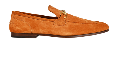 Gucci Horsebit Loafers, £350, Shoes, Tan, Suede, Front view
