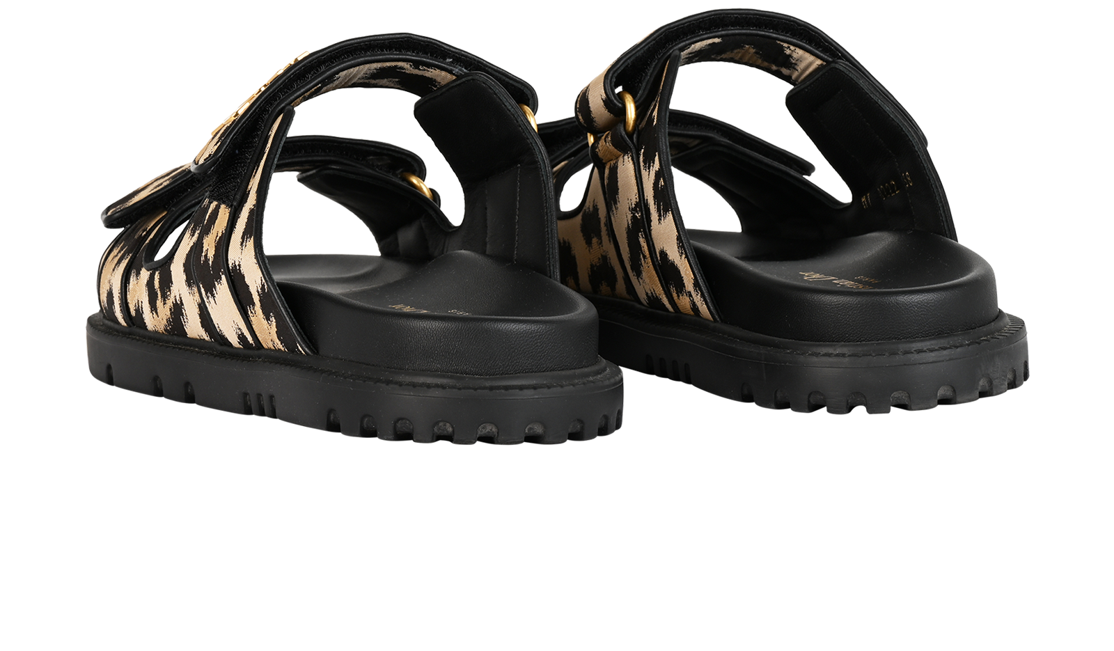 Christian Dior Grandad Sandals, &pound;350, Shoes, Black, Rubber, Back view
