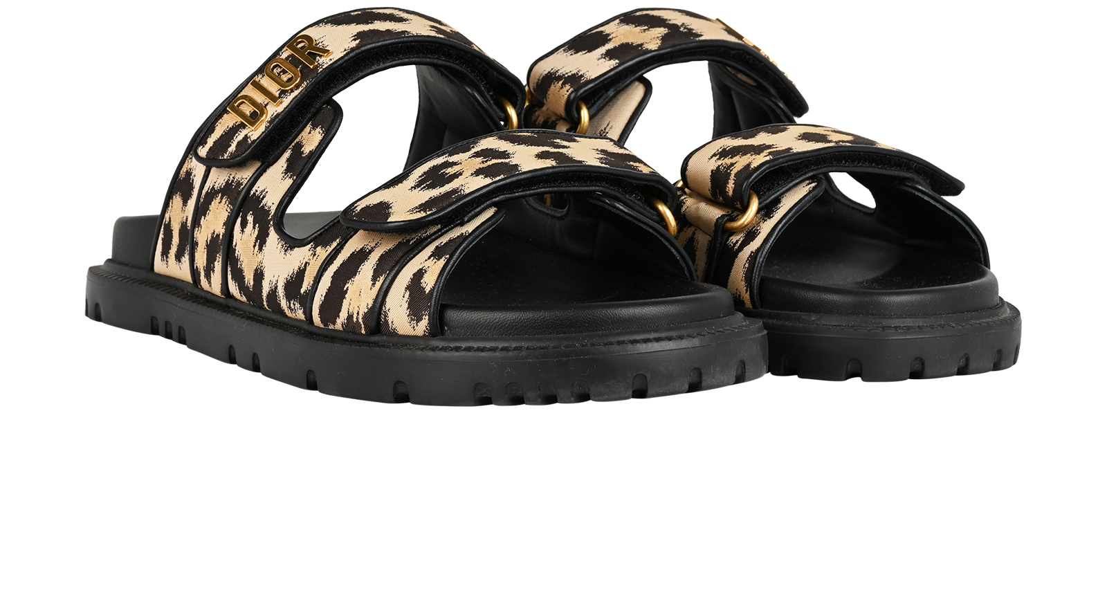 Christian Dior Grandad Sandals, &pound;350, Shoes, Black, Rubber, Side view