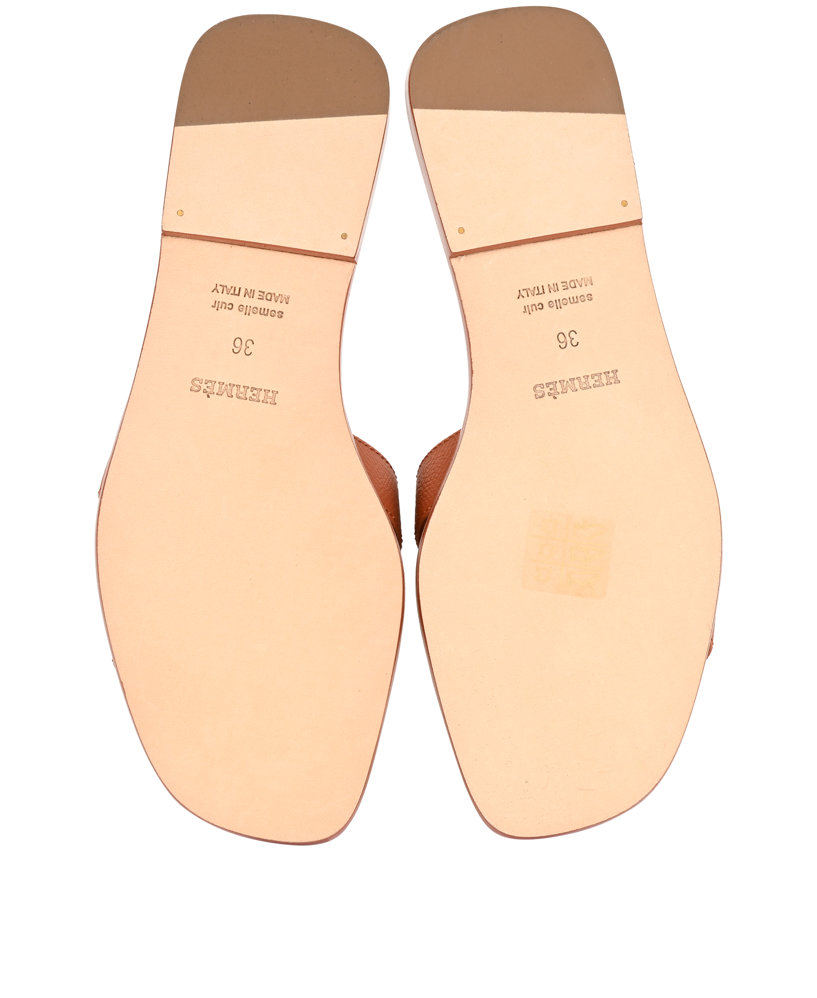 Hermes Oran Sandals, &pound;575, Shoes, Tan, Leather, Top view