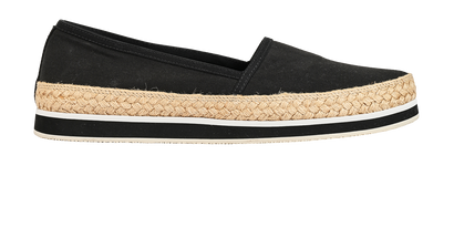 Prada Espadrilles, £150, Shoes, Black, Canvas, Front view