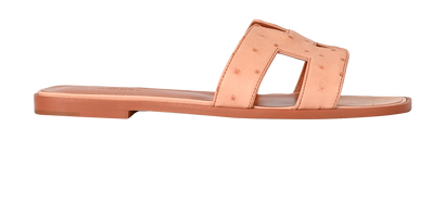 Hermes Oran Sandals, £950, Shoes, Pink, Ostrich, Front view