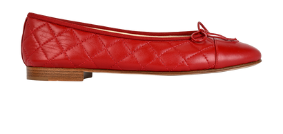 Chanel Ballet Flats, £695, Shoes, Red, Leather, Front view