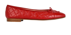 Chanel Ballet Flats, Leather, Red, UK5.5, B/DB, 2*