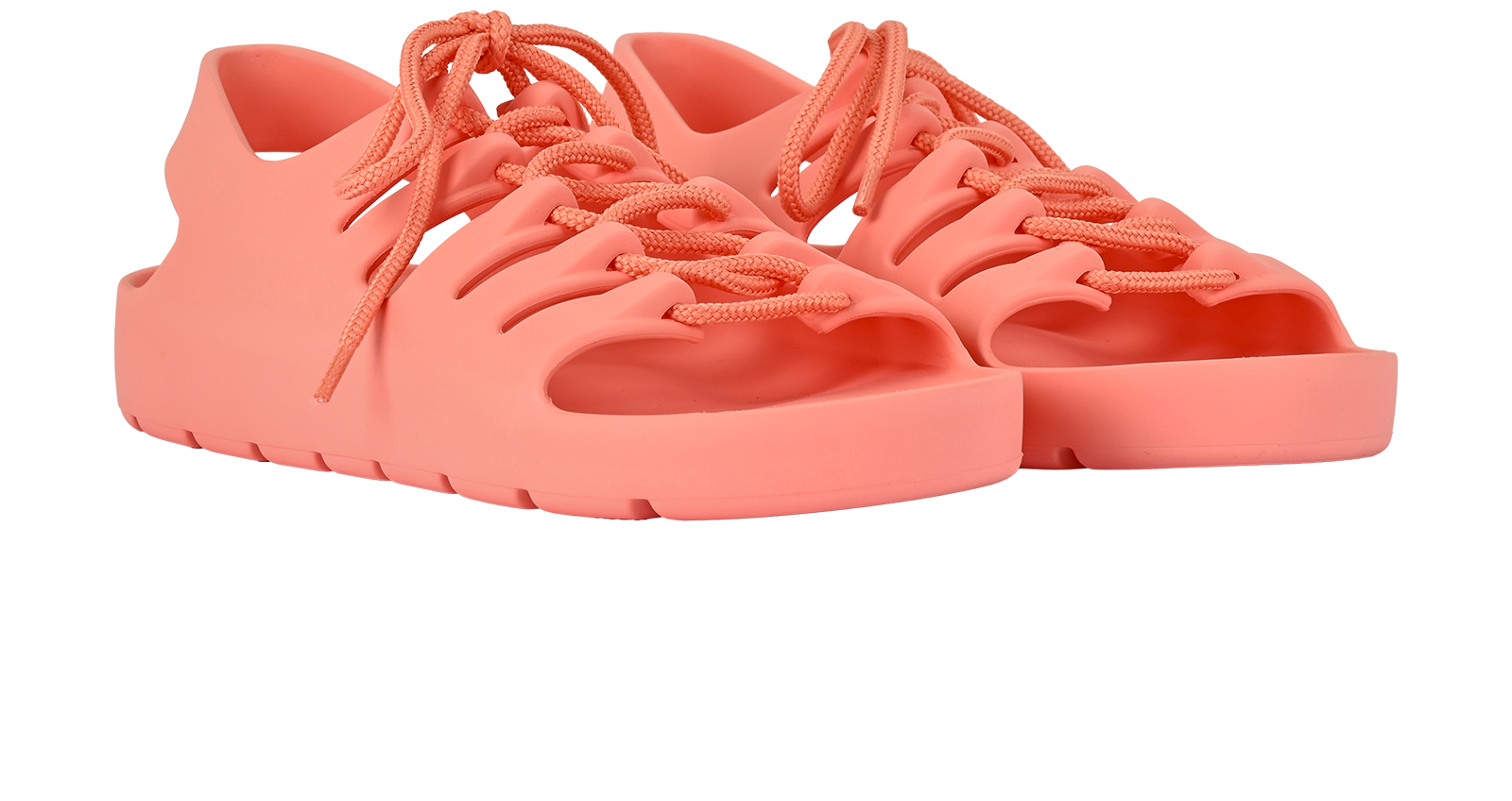 Bottega Veneta Jelly Flat Sandals, &pound;90, Shoes, Pink, Rubber, Side view