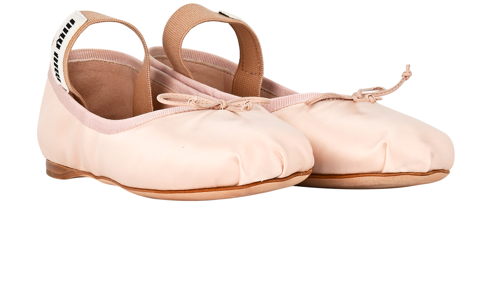 Miu Miu Ballet Flats, &pound;495, Shoes, Pink, Satin, Side view