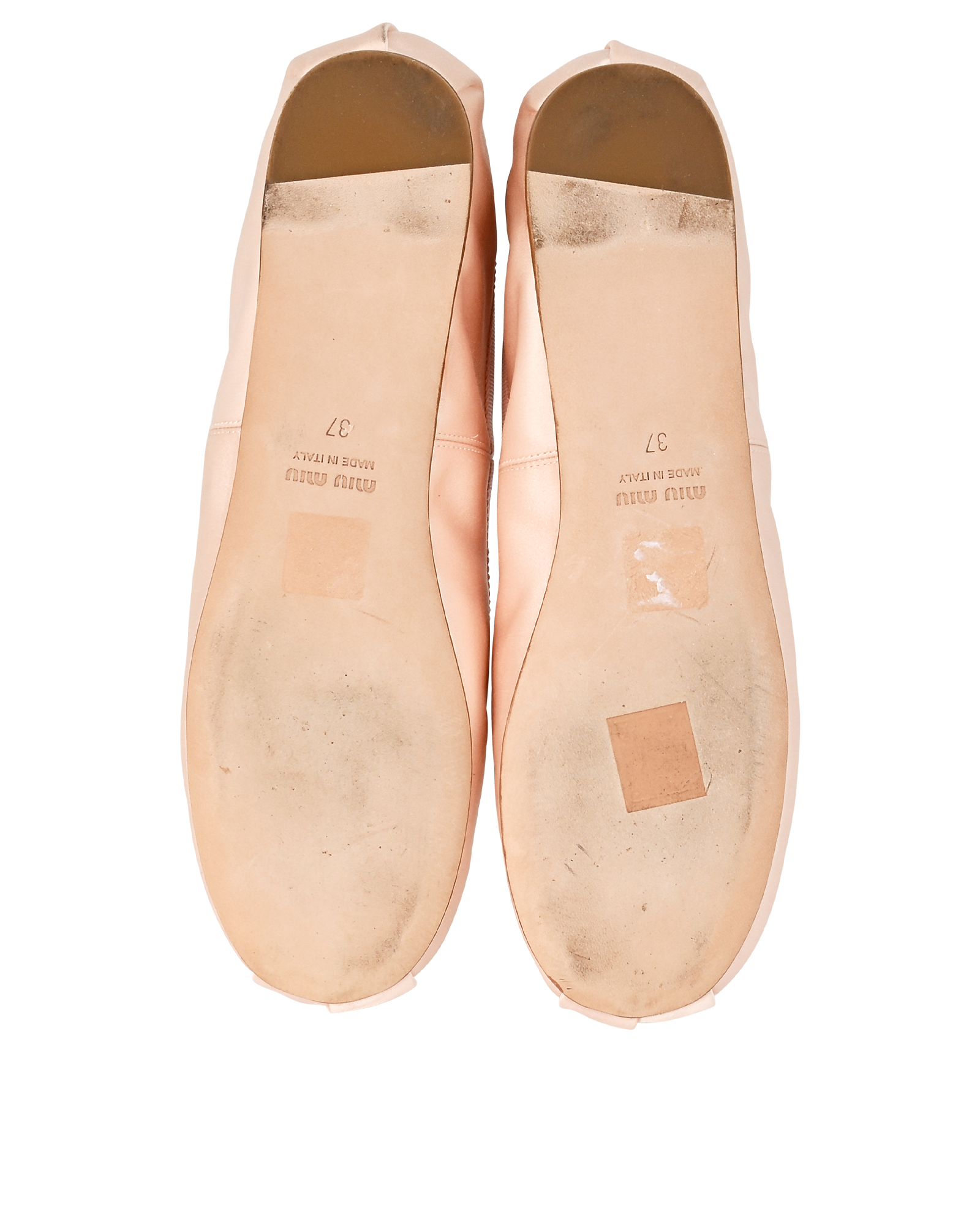 Miu Miu Ballet Flats, &pound;495, Shoes, Pink, Satin, Top view