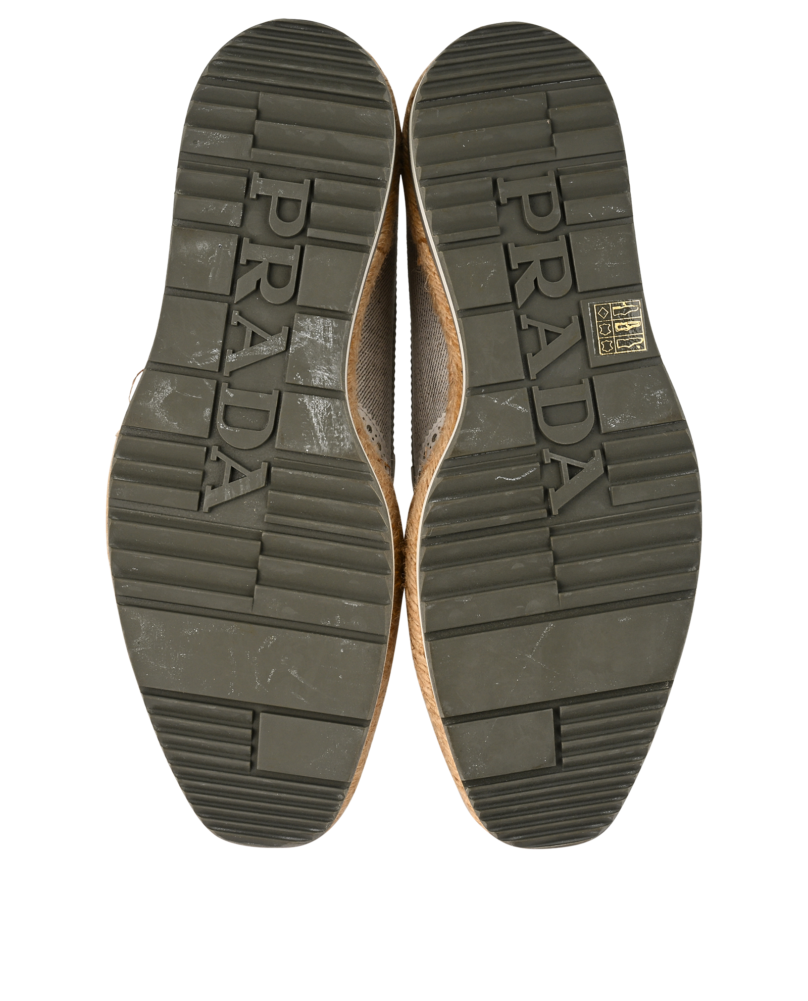 Prada Brogues, &pound;225, Shoes, Grey/White, Canvas/Leather, Top view