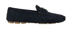 Prada Driving Shoes, Suede, Blue, UK6, DB/B, 3*