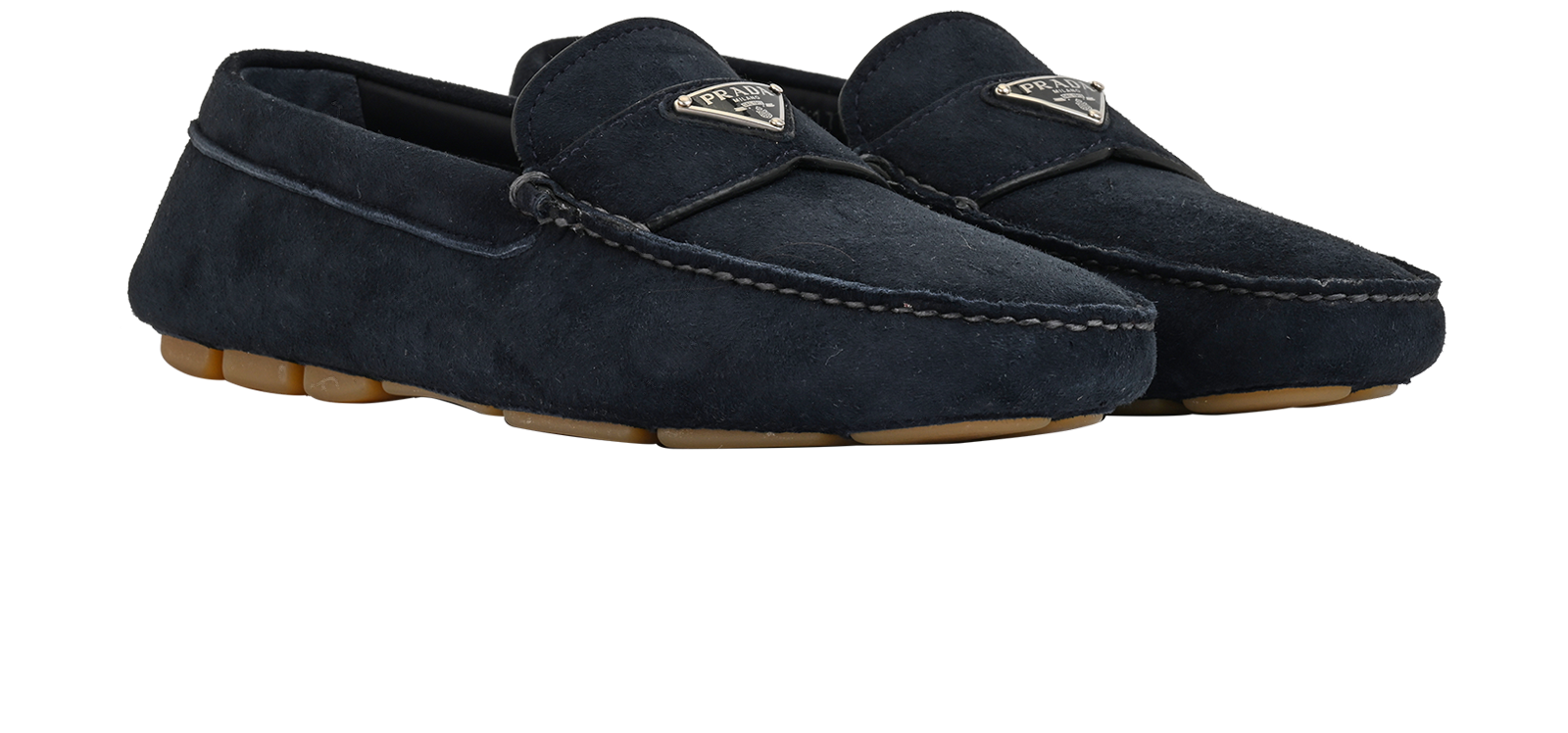 Prada Driving Shoes, &pound;375, Shoes, Blue, Suede, Side view