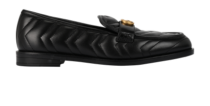 Gucci Marmont Loafers, &pound;375, Shoes, Black, Leather, Front view