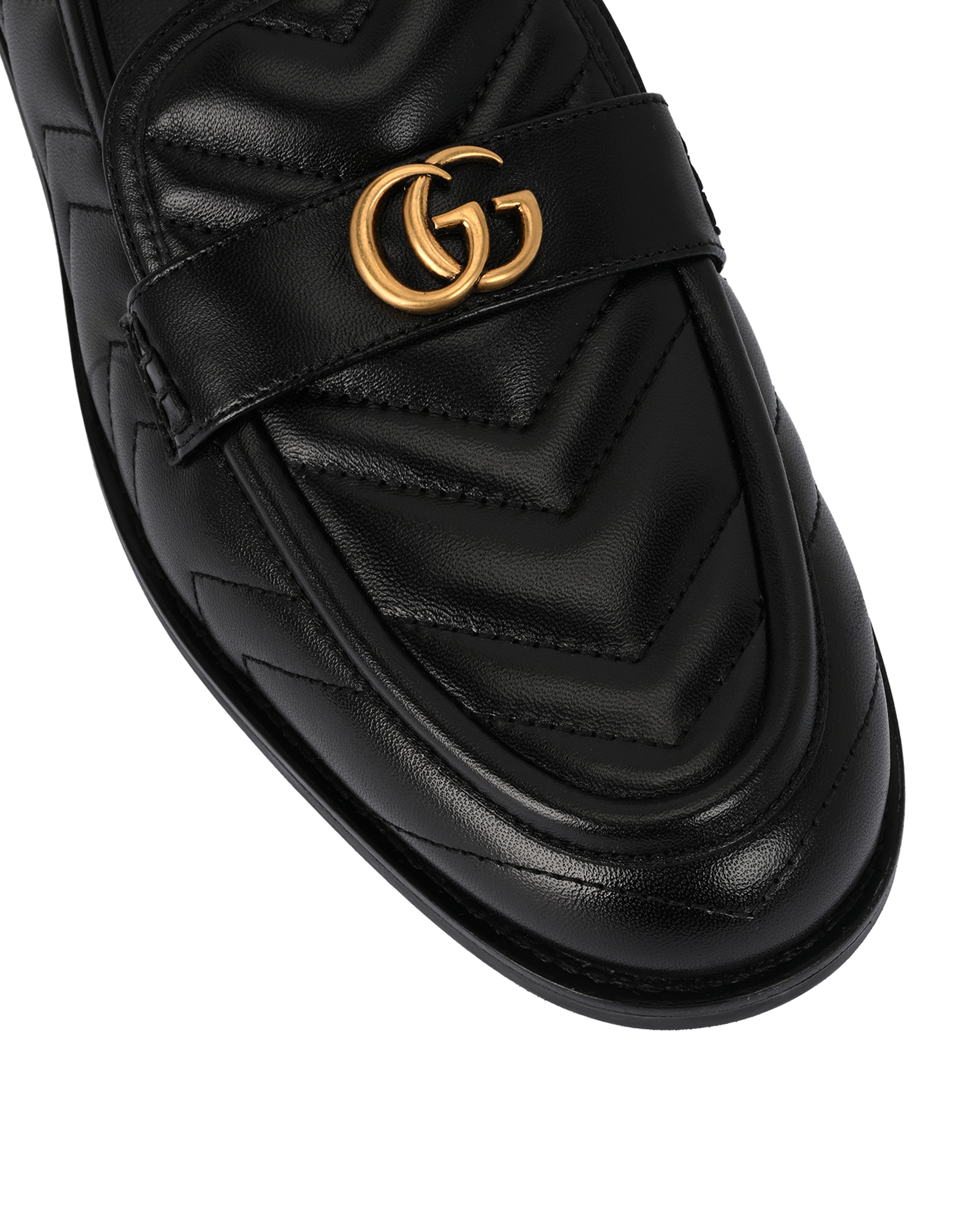 Gucci Marmont Loafers, &pound;375, Shoes, Black, Leather, Other view