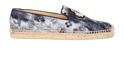 Christian Louboutin Nanou Orlato Espadrille, &pound;200, Shoes, Blue, Fabric, Front view