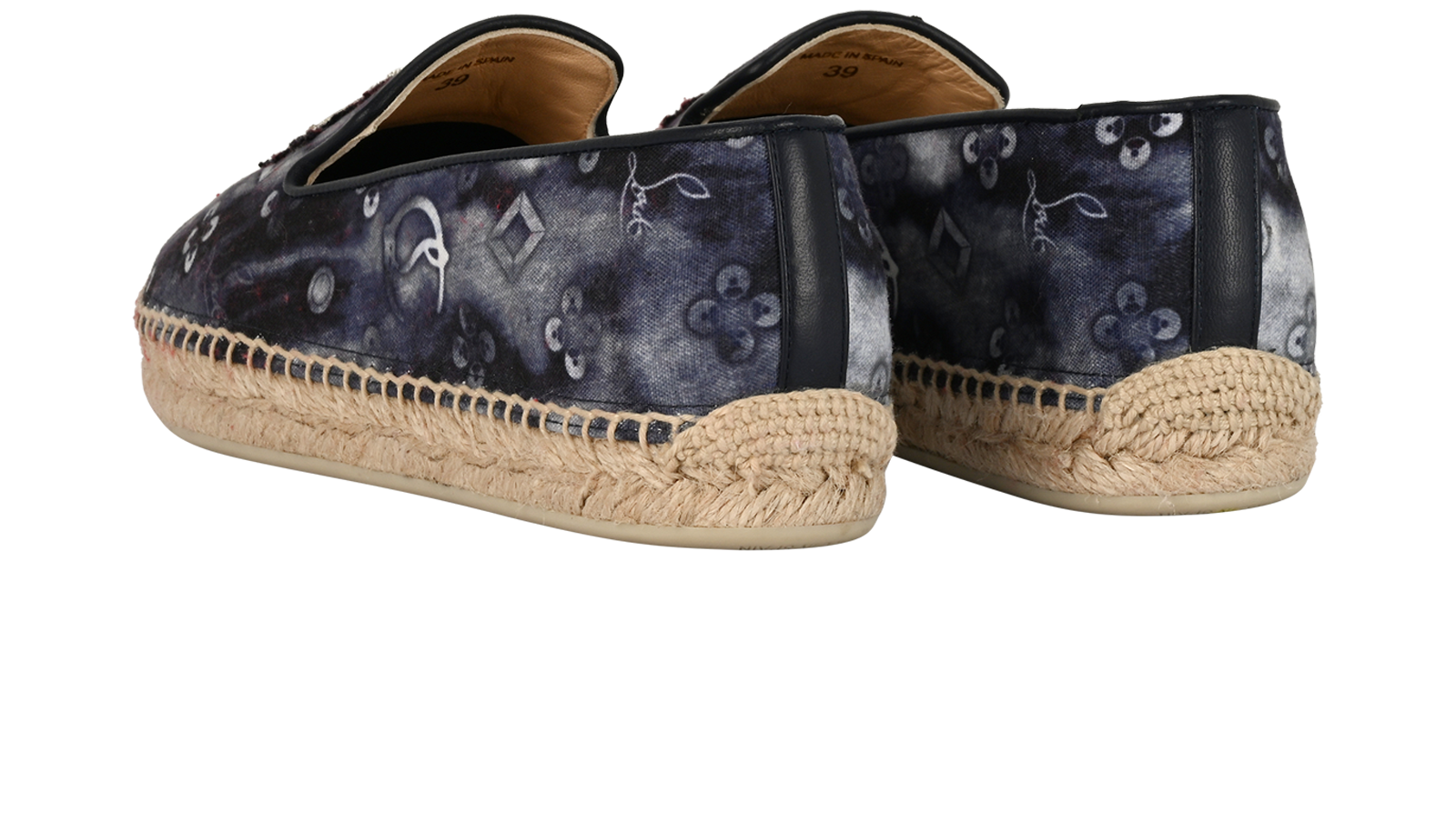 Christian Louboutin Nanou Orlato Espadrille, &pound;200, Shoes, Blue, Fabric, Back view