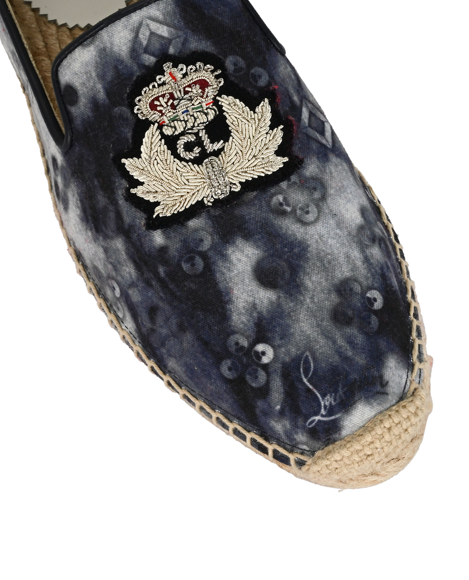Christian Louboutin Nanou Orlato Espadrille, &pound;200, Shoes, Blue, Fabric, Other view
