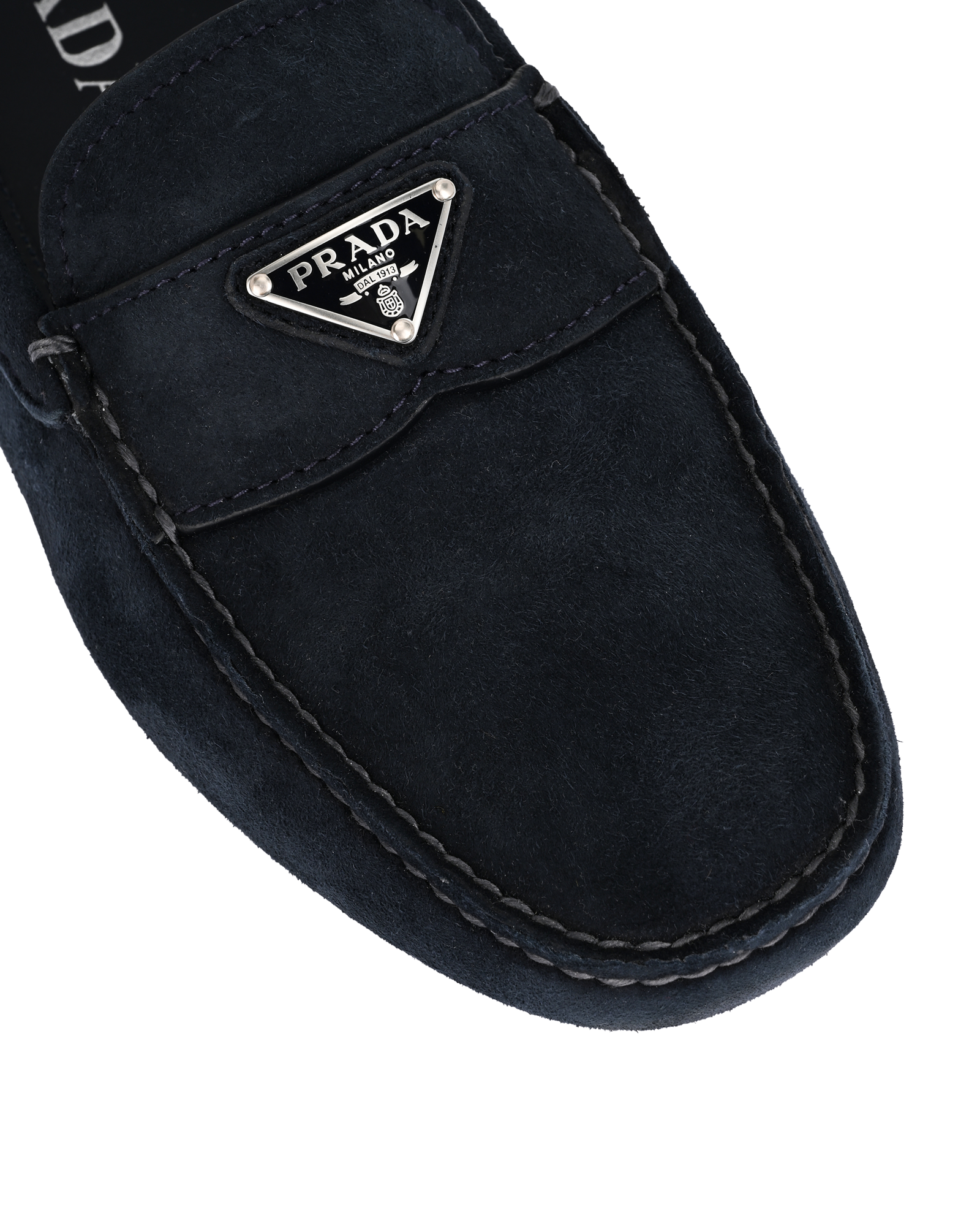 Prada Mules, &pound;290, Shoes, Navy, Suede, Other view