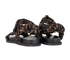 Fendi FF Sandals, &pound;220, Shoes, Brown, Leather/Satin, Back view