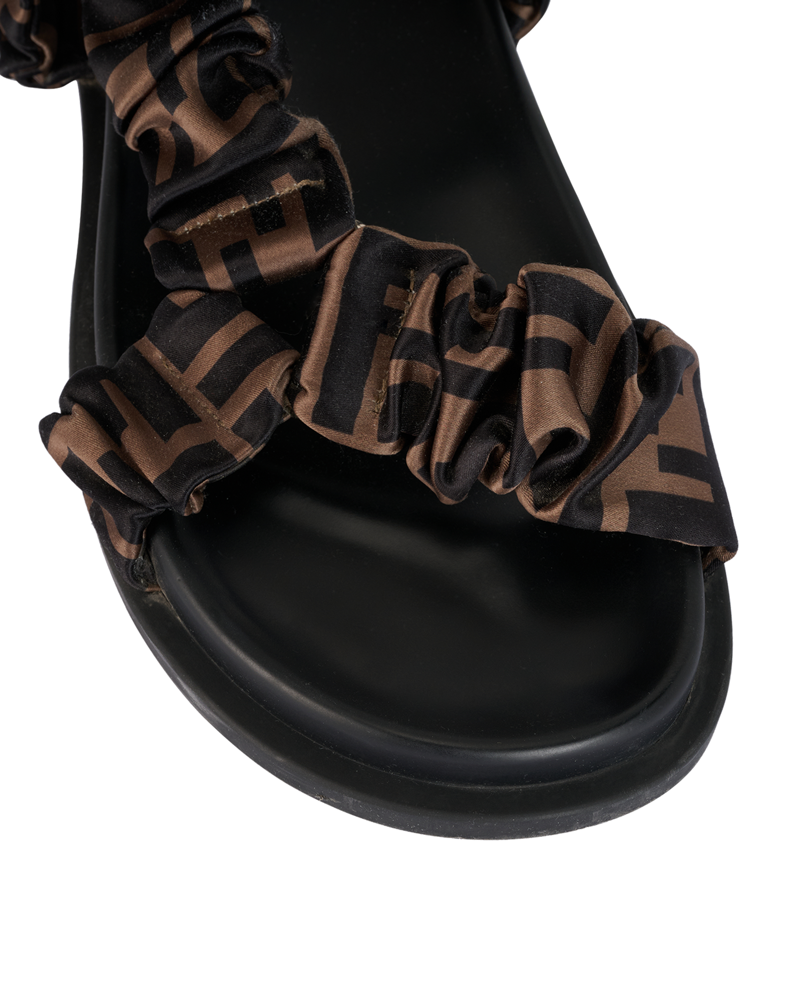 Fendi FF Sandals, &pound;220, Shoes, Brown, Leather/Satin, Other view