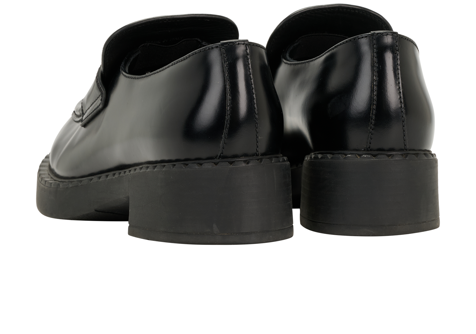 Prada  Chunky Loafers, &pound;295, Shoes, Black, Leather, Back view
