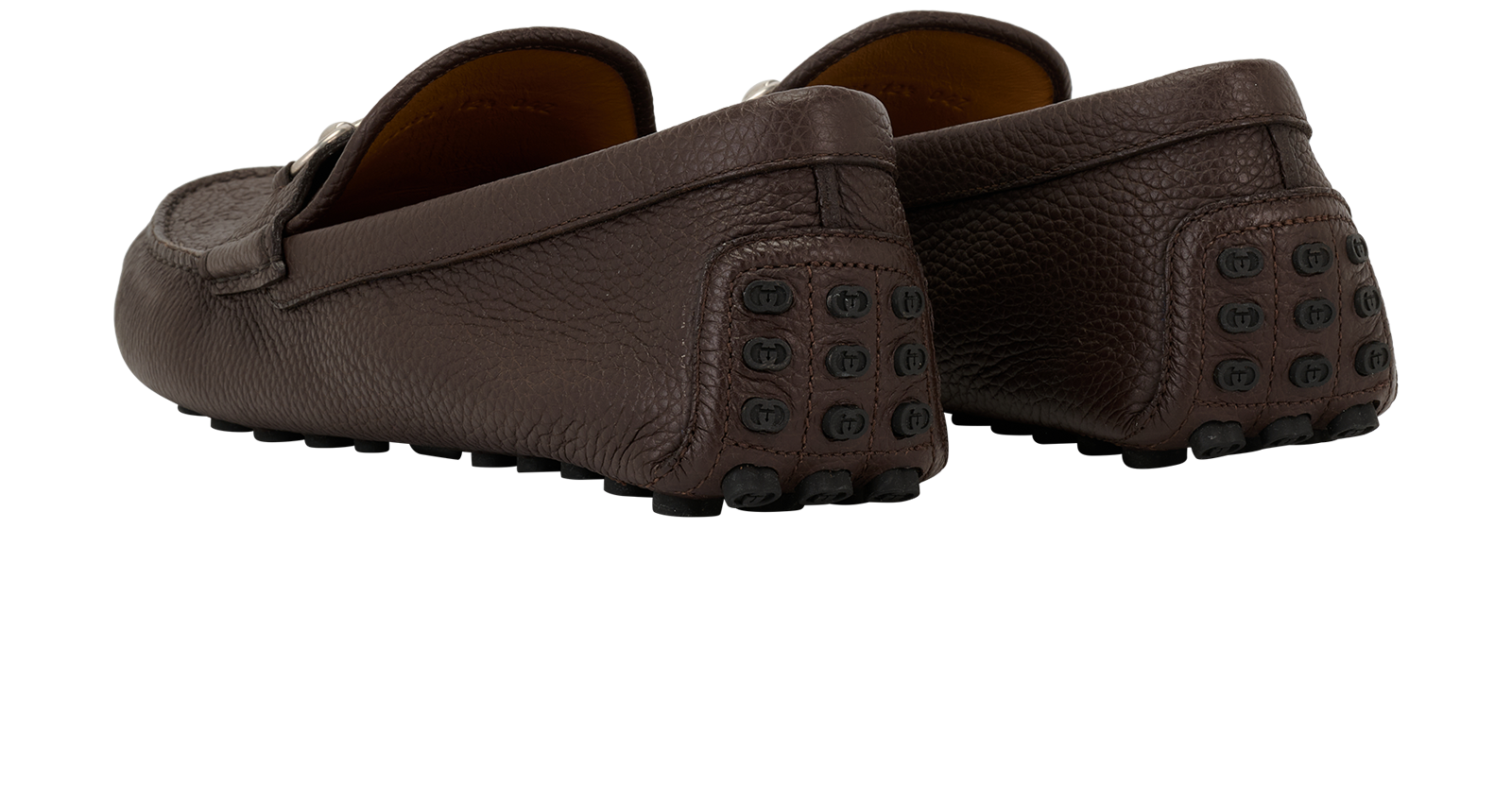 Gucci GG Horsebit Driving Shoes, &pound;295, Shoes, Brown, Leather, Back view