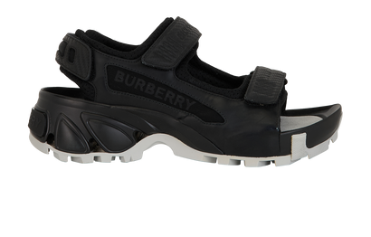 Burberry Arthur Sandals, &pound;120, Shoes, Black, Rubber, Front view